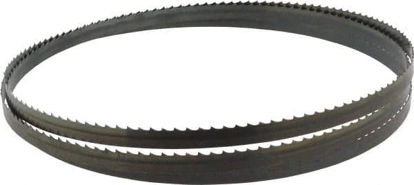 Starrett - 4 TPI, 7' 9-1/2" Long x 1/2" Wide x 0.025" Thick, Welded Band Saw Blade - Carbon Steel, Toothed Edge, Raker Tooth Set, Flexible Back, Contour Cutting - Eagle Tool & Supply