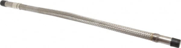 Made in USA - 24" OAL, 1/2" ID, 1,160 Max psi, Flexible Metal Hose Assembly - Eagle Tool & Supply