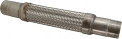 Made in USA - 12" OAL, 1-1/4" ID, 465 Max psi, Flexible Metal Hose Assembly - Eagle Tool & Supply