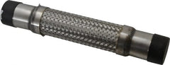 Made in USA - 12" OAL, 1-1/2" ID, 465 Max psi, Flexible Metal Hose Assembly - Eagle Tool & Supply