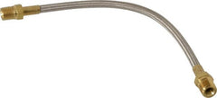 Made in USA - 12" OAL, 1/4" ID, 3,000 Max psi, Flexible Metal Hose Assembly - Eagle Tool & Supply