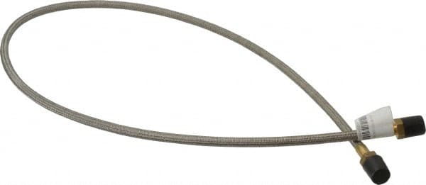 Made in USA - 36" OAL, 1/4" ID, 3,000 Max psi, Flexible Metal Hose Assembly - Eagle Tool & Supply