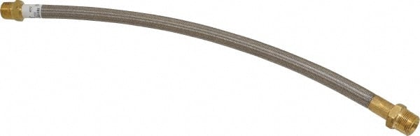 Made in USA - 24" OAL, 5/8" ID, 1,200 Max psi, Flexible Metal Hose Assembly - Eagle Tool & Supply