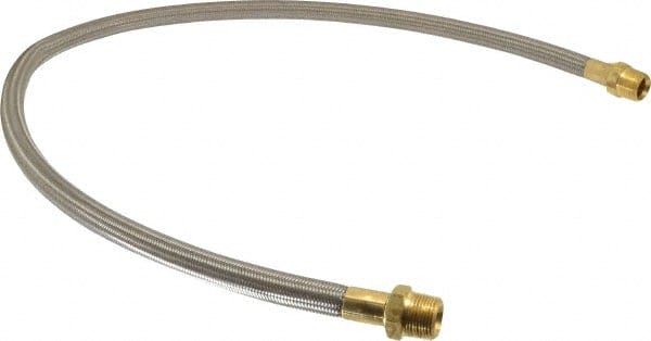 Made in USA - 48" OAL, 5/8" ID, 1,200 Max psi, Flexible Metal Hose Assembly - Eagle Tool & Supply