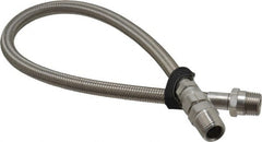 Made in USA - 24" OAL, 1/2" ID, 1,500 Max psi, Flexible Metal Hose Assembly - Eagle Tool & Supply