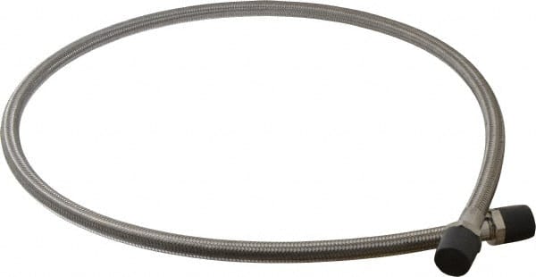Made in USA - 48" OAL, 1/2" ID, 1,500 Max psi, Flexible Metal Hose Assembly - Eagle Tool & Supply