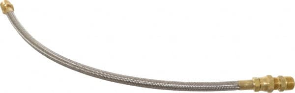 Made in USA - 24" OAL, 1/2" ID, 1,500 Max psi, Flexible Metal Hose Assembly - Eagle Tool & Supply