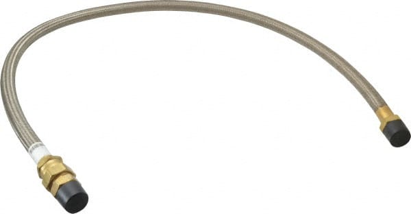 Made in USA - 48" OAL, 5/8" ID, 1,200 Max psi, Flexible Metal Hose Assembly - Eagle Tool & Supply