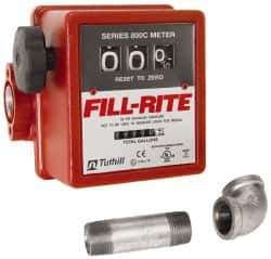 Tuthill - 3/4" NPT Port Fuel Flowmeter - 50 Max psi, 5 to 20 GPM, Aluminum - Eagle Tool & Supply