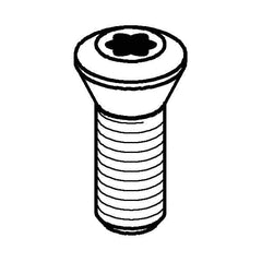 Kennametal - Lock Screw for Indexables - M6 Thread, For Use with Wedges - Eagle Tool & Supply