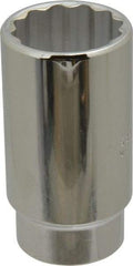Proto - 1-3/8", 1/2" Drive, Deep Hand Socket - 12 Points, 3-1/2" OAL, Chrome Finish - Eagle Tool & Supply