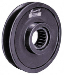 Browning - 1/2 Inside x 2-1/2" Outside Diam, 0.75" Wide Pulley Slot, Cast Iron Idler Pulley - 4L/A Belt Section - Eagle Tool & Supply