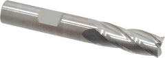 RobbJack - 3/8", 7/8" LOC, 3/8" Shank Diam, 2-1/2" OAL, 4 Flute, Solid Carbide Square End Mill - Single End, Uncoated, Spiral Flute, 30° Helix, Centercutting, Right Hand Cut, Right Hand Flute, Series TR-404 - Eagle Tool & Supply