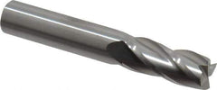 RobbJack - 7/16", 1" LOC, 7/16" Shank Diam, 2-3/4" OAL, 4 Flute, Solid Carbide Square End Mill - Single End, Uncoated, Spiral Flute, 30° Helix, Centercutting, Right Hand Cut, Right Hand Flute, Series TR-404 - Eagle Tool & Supply