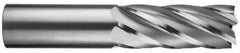 RobbJack - 1", 2-1/2" LOC, 1" Shank Diam, 5" OAL, 6 Flute, Solid Carbide Square End Mill - Single End, Uncoated, Spiral Flute, 30° Helix, Centercutting, Right Hand Cut, Right Hand Flute, Series TR-606 - Eagle Tool & Supply