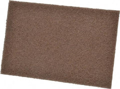3M - Medium Grade, Aluminum Oxide Hand Pad - Tan, 6" Wide x 9" Long, Nonwoven - Eagle Tool & Supply