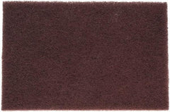 3M - Very Fine Grade, Aluminum Oxide Hand Pad - Maroon, 6" Wide x 9" Long, Nonwoven - Eagle Tool & Supply