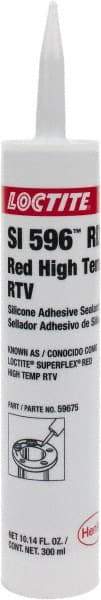 Loctite - 300 mL Cartridge Red RTV Silicone Joint Sealant - 30 min Tack Free Dry Time, 24 hr Full Cure Time, Series 198 - Eagle Tool & Supply