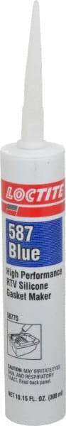 Loctite - 300 mL Cartridge Blue RTV Silicone Joint Sealant - 30 min Tack Free Dry Time, 24 hr Full Cure Time, Series 587 - Eagle Tool & Supply