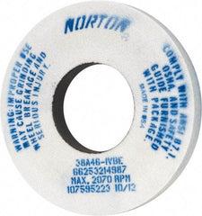 Norton - 12" Diam x 5" Hole x 1-1/2" Thick, I Hardness, 46 Grit Surface Grinding Wheel - Aluminum Oxide, Type 1, Coarse Grade, 2,070 Max RPM, Vitrified Bond, No Recess - Eagle Tool & Supply