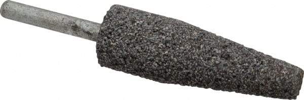 Norton - 3/4" Head Diam x 2-1/2" Thickness, A1, Cone End, Zirconia Alumina Mounted Point - Very Coarse Grade, 24 Grit, 20,960 RPM - Eagle Tool & Supply