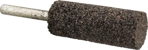 Norton - 3/4" Head Diam x 2" Thickness, W208, Cylinder End, Zirconia Alumina Mounted Point - Very Coarse Grade, 24 Grit, 22,830 RPM - Eagle Tool & Supply