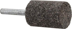 Norton - 1" Head Diam x 1-1/2" Thickness, W221, Cylinder End, Zirconia Alumina Mounted Point - Very Coarse Grade, 24 Grit, 24,490 RPM - Eagle Tool & Supply
