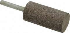 Norton - 1" Head Diam x 2" Thickness, W222, Cylinder End, Zirconia Alumina Mounted Point - Very Coarse Grade, 30 Grit, 20,250 RPM - Eagle Tool & Supply