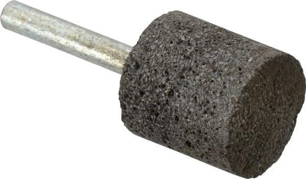 Norton - 1" Head Diam x 1" Thickness, W220, Cylinder End, Zirconia Alumina Mounted Point - Very Coarse Grade, 30 Grit, 30,370 RPM - Eagle Tool & Supply