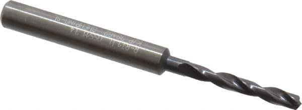 Guhring - 3.4mm 140° Solid Carbide Jobber Drill - FIREX Finish, Right Hand Cut, Spiral Flute, Straight Shank, 66mm OAL, SU Point - Eagle Tool & Supply