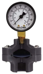 Plast-O-Matic - 200 Max psi, 2 Inch Dial Diameter, PVC Pressure Gauge Guard and Isolator - 3% Accuracy - Eagle Tool & Supply