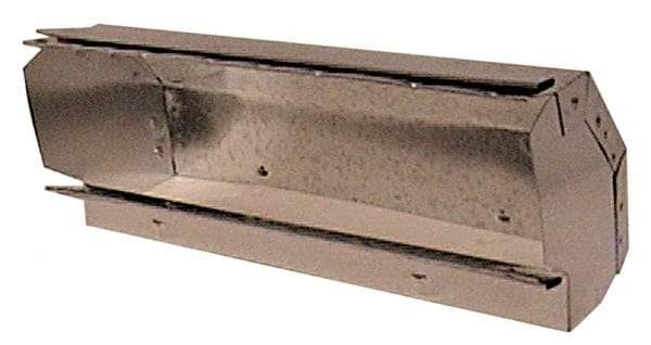 Made in USA - 2-1/4" ID Galvanized Duct Shortway 90° Stack El - 10" Long, Standard Gage, 20 Piece - Eagle Tool & Supply