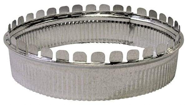 Made in USA - 7" ID Galvanized Duct Round Starting Collar - Standard Gage, 50 Piece - Eagle Tool & Supply