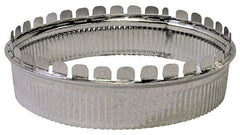 Made in USA - 8" ID Galvanized Duct Round Starting Collar - Standard Gage, 50 Piece - Eagle Tool & Supply