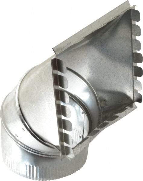 Made in USA - 6" ID Galvanized Duct Square Takeoff - 6-1/2" Long x 6-1/2" Wide, Standard Gage, 32 Piece - Eagle Tool & Supply