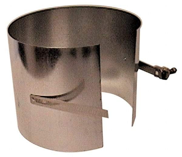 Made in USA - 8" ID Galvanized Duct Drawband - 6" Long, Standard Gage, 25 Piece - Eagle Tool & Supply