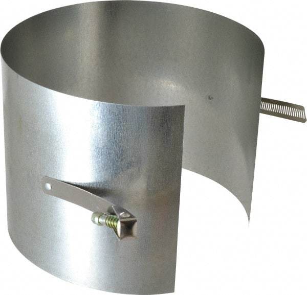 Made in USA - 6" ID Galvanized Duct Drawband - 6" Long, Standard Gage, 25 Piece - Eagle Tool & Supply