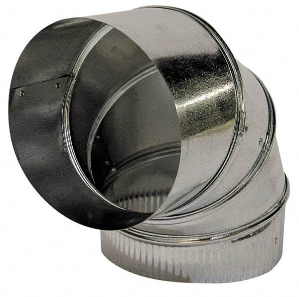 Made in USA - 12" ID Galvanized Duct Round Adjustable Elbow - 26 Gage, 4 Piece - Eagle Tool & Supply