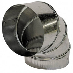 Made in USA - 6" ID Galvanized Duct Round Adjustable Elbow - 26 Gage, 20 Piece - Eagle Tool & Supply