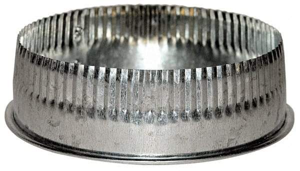 Made in USA - 8" ID Galvanized Duct Tee Cover with Crimp - Standard Gage, 30 Piece - Eagle Tool & Supply