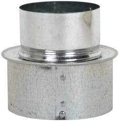 Made in USA - 4" ID Galvanized Duct Shortway Reducer without Crimp - Standard Gage, 35 Piece - Eagle Tool & Supply