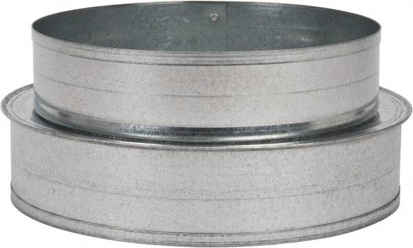 Made in USA - 8" ID Galvanized Duct Shortway Reducer without Crimp - Standard Gage, 24 Piece - Eagle Tool & Supply