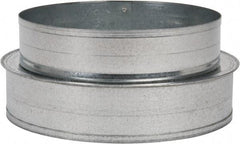 Made in USA - 8" ID Galvanized Duct Shortway Reducer without Crimp - Standard Gage, 24 Piece - Eagle Tool & Supply