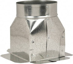 Made in USA - 6" ID Galvanized Duct Top Ceiling Box - 8" Long x 8" Wide, Standard Gage, 20 Piece - Eagle Tool & Supply