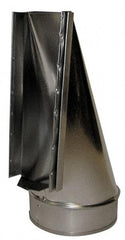 Made in USA - 6" ID Galvanized Duct End Stack Boot - 3-1/4" Long x 12" Wide, Standard Gage, 15 Piece - Eagle Tool & Supply