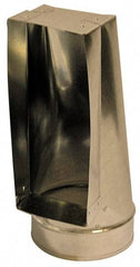 Made in USA - 6" ID Galvanized Duct End Register Boot - 12" Long x 4" Wide, Standard Gage, 25 Piece - Eagle Tool & Supply