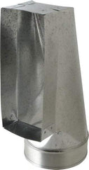 Made in USA - 6" ID Galvanized Duct End Register Boot - 10" Long x 4" Wide, Standard Gage, 25 Piece - Eagle Tool & Supply