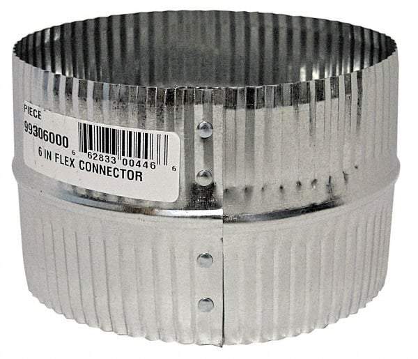 Made in USA - 8" ID Galvanized Duct Flex Connector - Standard Gage, 30 Piece - Eagle Tool & Supply