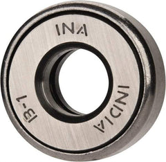 INA Bearing - 1/2" Inside x 1-7/32" Outside Diam, 5/8" Thick, Steel Ball Thrust Bearing - 5,600 Lbs. Static Capacity, 3,850 Max Pressure x Velocity - Eagle Tool & Supply