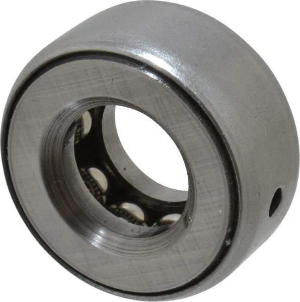 INA Bearing - 9/16" Inside x 1-7/32" Outside Diam, 9/16" Thick, Steel Ball Thrust Bearing - 5,600 Lbs. Static Capacity, 3,850 Max Pressure x Velocity - Eagle Tool & Supply